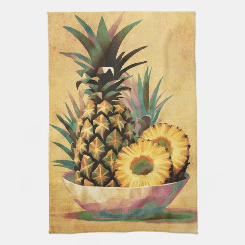 Pineapple Fruit Bowl Kitchen Towel