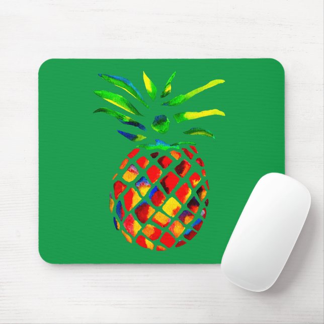 Pineapple fruit colorful pop art mouse pad (With Mouse)
