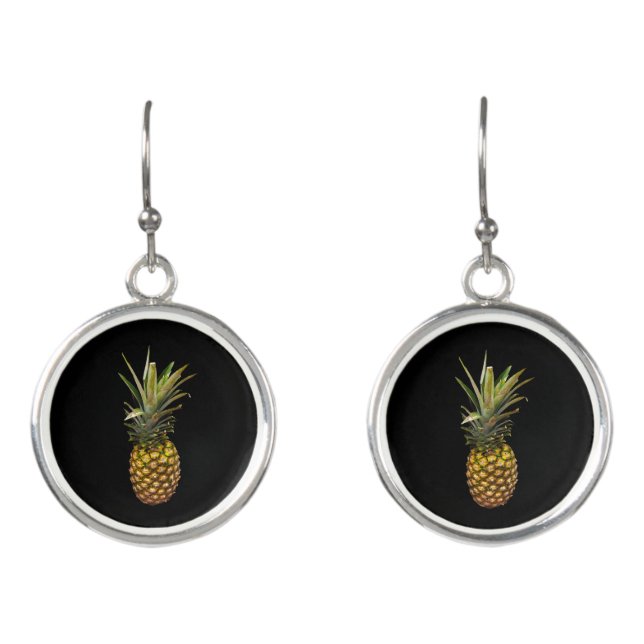 Pineapple Fruit Drop Earrings (Front)