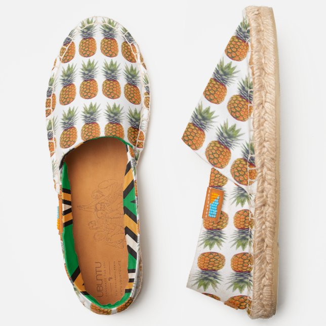 Pineapple Fruit Food Lovers Pattern  Espadrilles (Side)