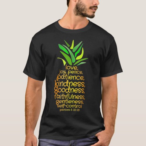 Pineapple Fruit Of The Spirit Love Joy Peace  Esse T_Shirt