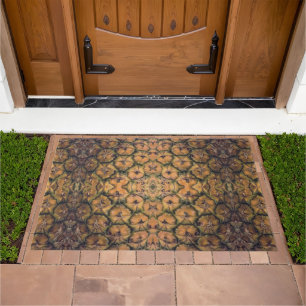 Pineapple Fruit Peel Tropical Golden Texture Photo Doormat