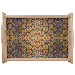 Pineapple Fruit Peel Tropical Golden Texture Photo Serving Tray