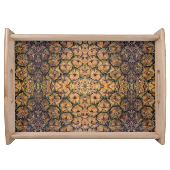 Pineapple Fruit Peel Tropical Golden Texture Photo Serving Tray (Front)