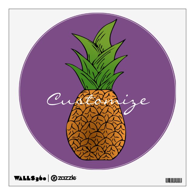 pineapple fruit Thunder_Cove Wall Decal (Front)
