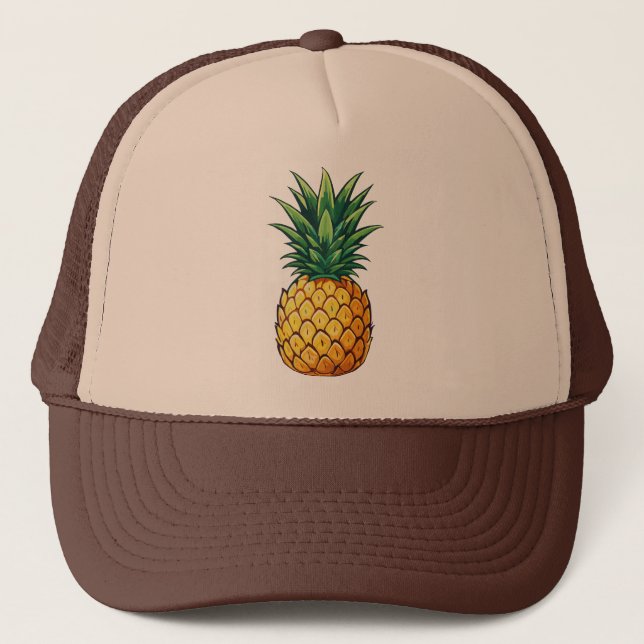 Pineapple fruit trucker hat (Front)