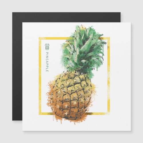 Pineapple fruit watercolor design