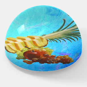 Pineapple & Fruits Dome Paperweight