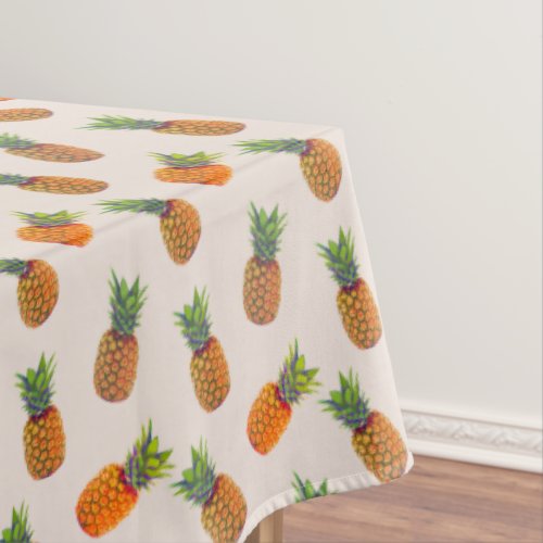 Pineapple Fruits on Light Beige Tablecloth
