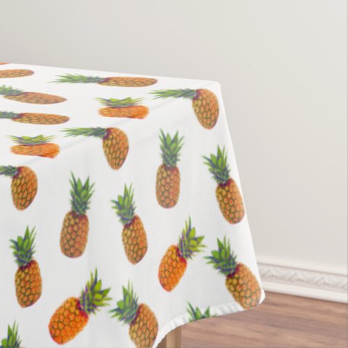 Pineapple Fruits on White Tablecloth