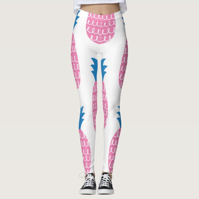 Pineapple Fun, Vintage Seamless Design. Leggings (Front)