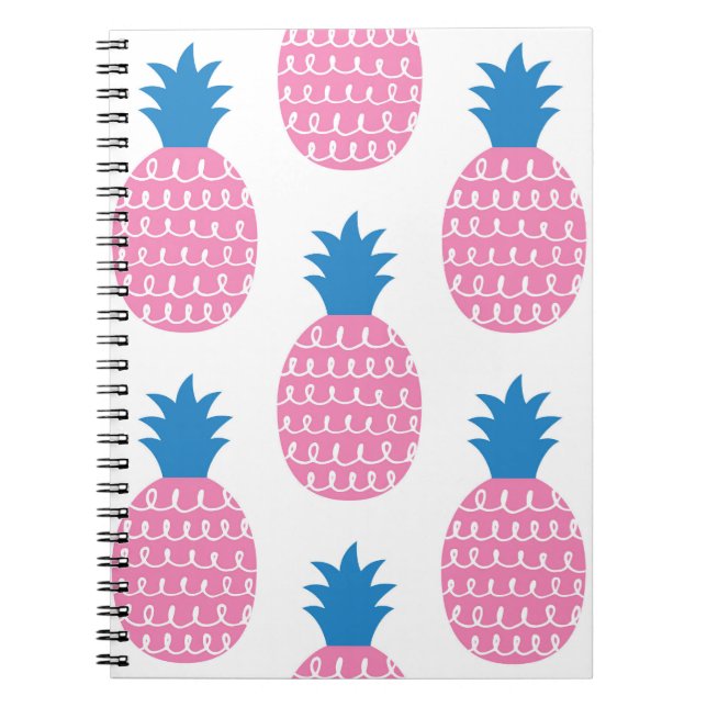 Pineapple Fun, Vintage Seamless Design. Notebook (Front)