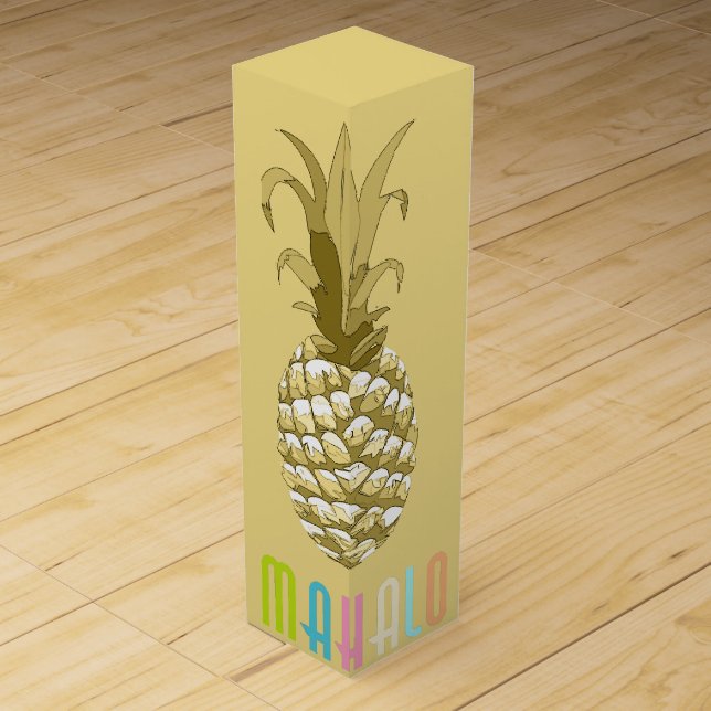 Pineapple Gold Mahalo ID239 Wine Box (Front)