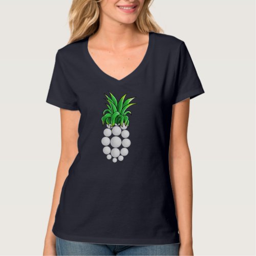 Pineapple Golf Hawaiian Aloha Beach Gift Hawaii T_Shirt