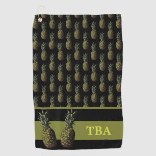 Pineapple Golf Towel - Personalized Monogram