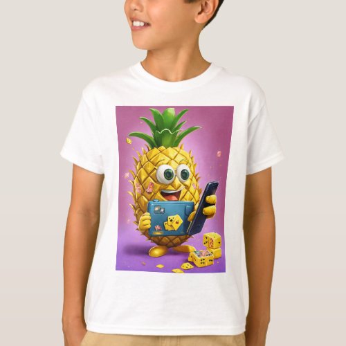 Pineapple Groove Vibrant DJ Sticker T_Shirt Desig