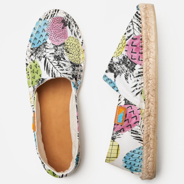Pineapple Grunge Palms | Monogram Espadrilles (Side)