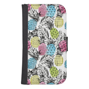 Pineapple Grunge Palms Phone Wallet