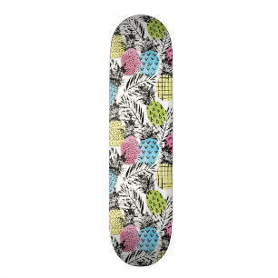 Pineapple Grunge Palms Skateboard Deck