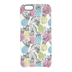 Pineapple Grunge Palms Clear iPhone 6/6S Case