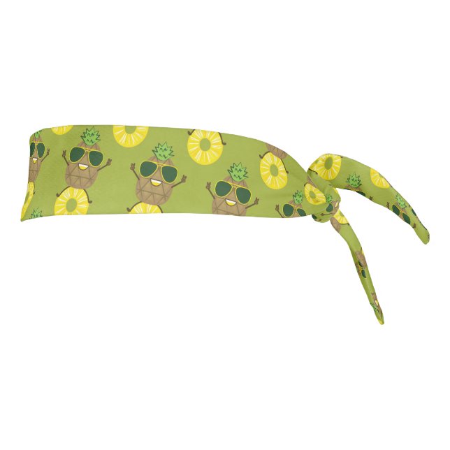 Pineapple Guy rolling on a Pineapple Ring Tie Headband (Rotate 90)