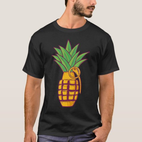 Pineapple Hand Grenade Bomb Summer T_Shirt