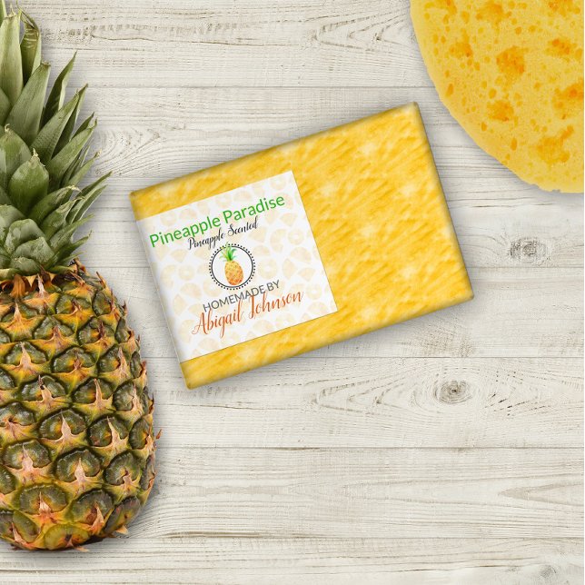 Pineapple Handmade Homemade Soap | Gift Label (Creator Uploaded)