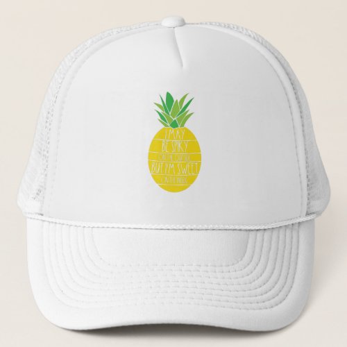 Pineapple Hawaii Vacation Saying Summer Tropical Trucker Hat