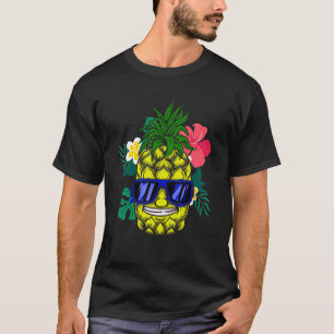 Pineapple Hawaiian Aloha Tropical Honolulu Women M T-Shirt