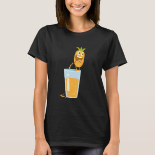 Pineapple Hawaiian Aloha Tropical Honolulu Women M T-Shirt