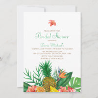 Pineapple Hawaiian Bridal Shower Invitation