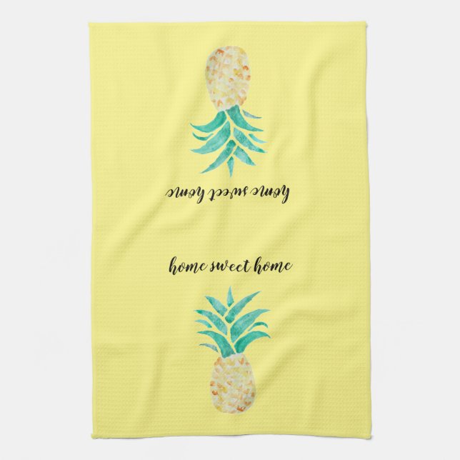 Pineapple Home Sweet Home Kitchen Towel (Vertical)