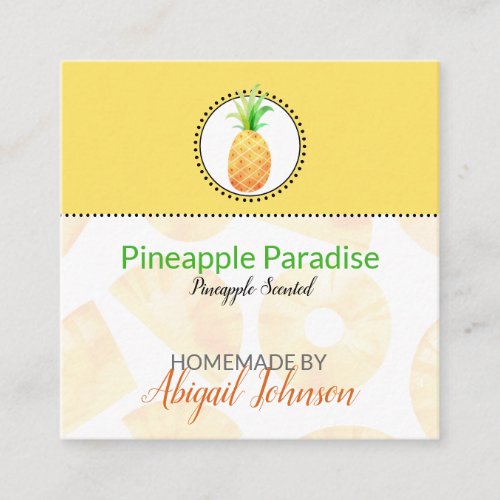 Pineapple Homemade Bath  Body Label  Tag