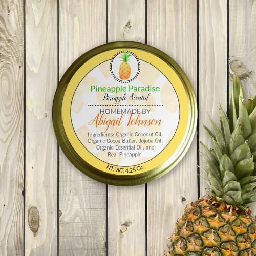 Pineapple Homemade Body Butter or Jelly Label