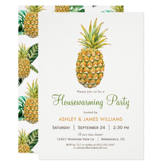 Pineapple Housewarming Party Invitation