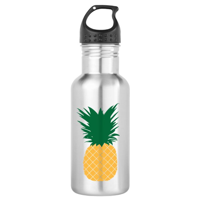 Pineapple icon stainless steel water bottle (Front)
