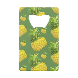 Pineapple Illustration Credit Card Bottle Opener