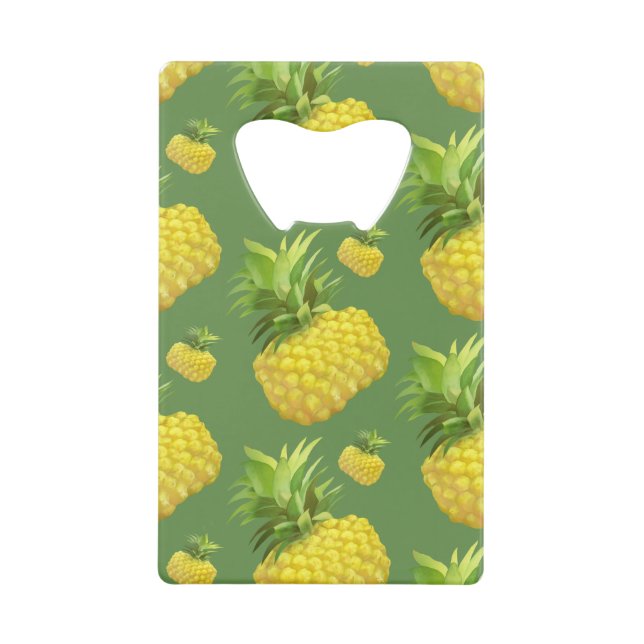 Pineapple Illustration Credit Card Bottle Opener (Front)