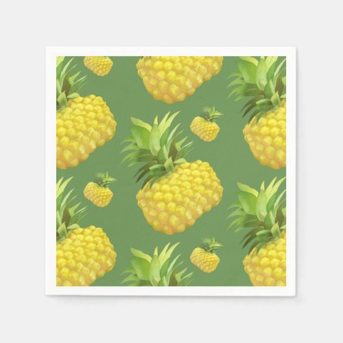Pineapple Illustration Napkins