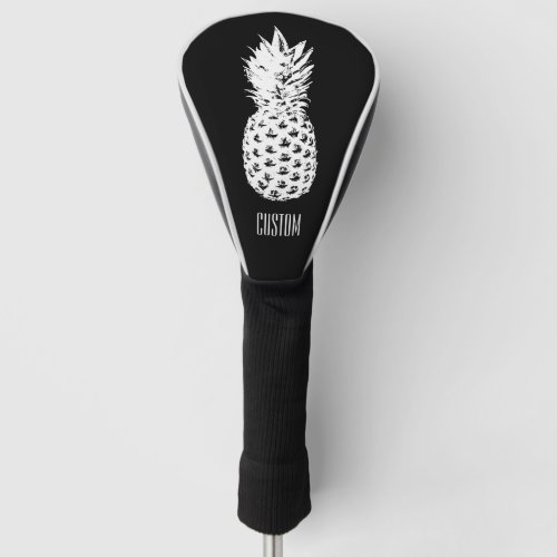 Pineapple image golf driver head protection cover