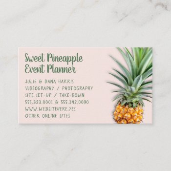 Pineapple Image Wide Service Hospitality Business Card by millhill at Zazzle
