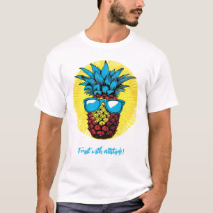 Pineapple in pop art style in blue sunglasses T-Shirt