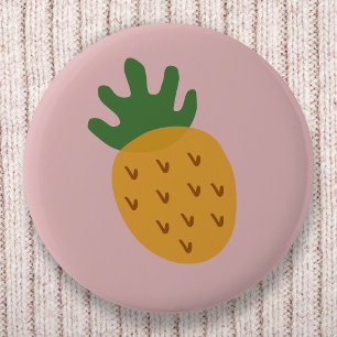 Pineapple IVF Cute Pink Infertility Awareness Button