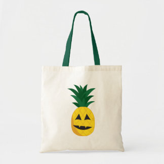 Pineapple Jack-O-Lantern Canvas Tote