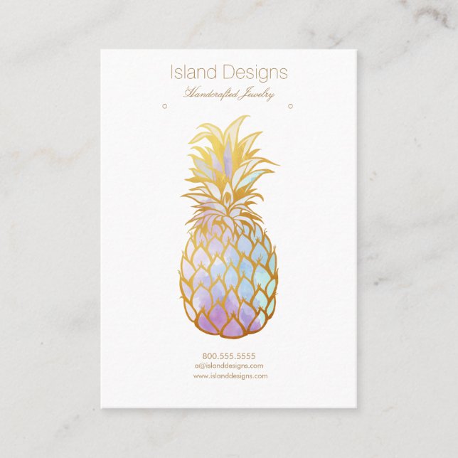 Pineapple Jewelry Display Card (Front)