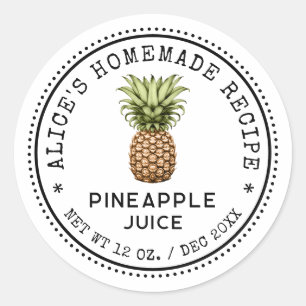 Pineapple juice canning label vintage style
