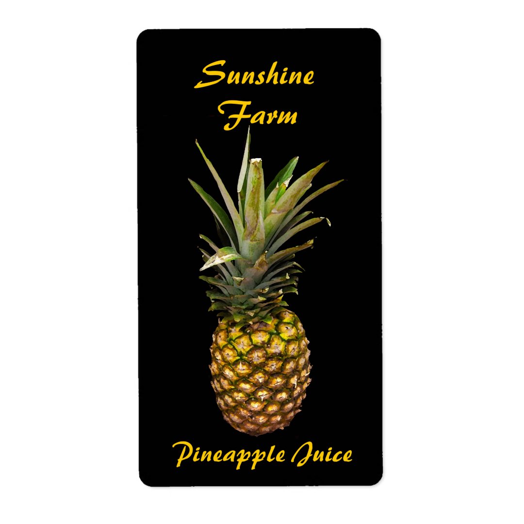 Pineapple Juice Labels Zazzle