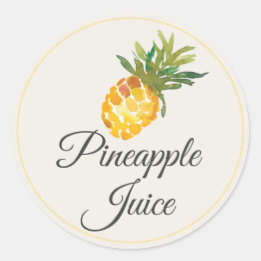 Pineapple Juice Mimosa Bar Bottle  Classic Round Sticker