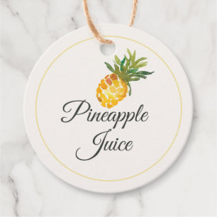 Pineapple Juice Mimosa Bar Bottle Favor Tags