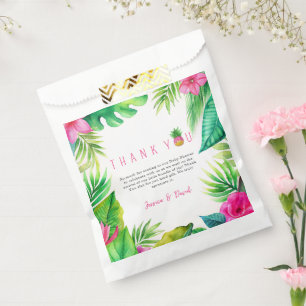 Pineapple Jungle Pacifiers Pink Girl Baby Shower Favor Bag